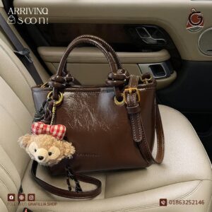 faux leather top handle crossbody bag