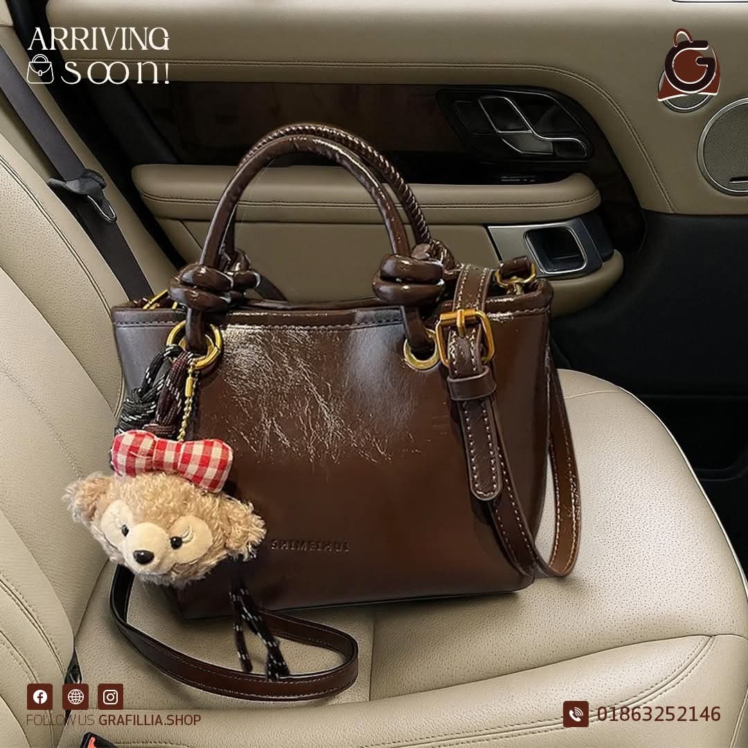faux leather top handle crossbody bag